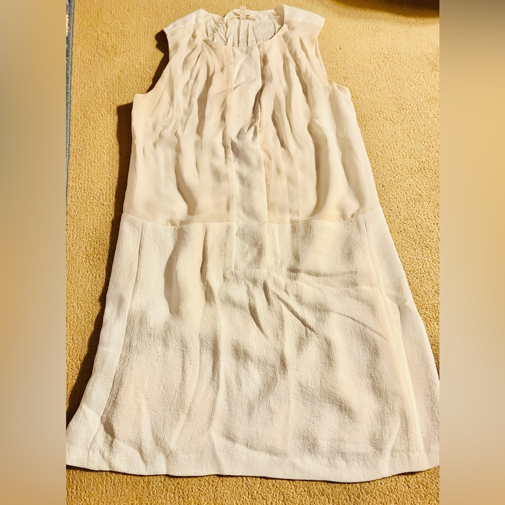 J Brand Strapless Modern Cream Shift Dress